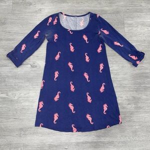 Lilly Pulitzer T-Shirt Dress Womens Small Ocean Ridge Elephants 3/4 Sleeve Beach